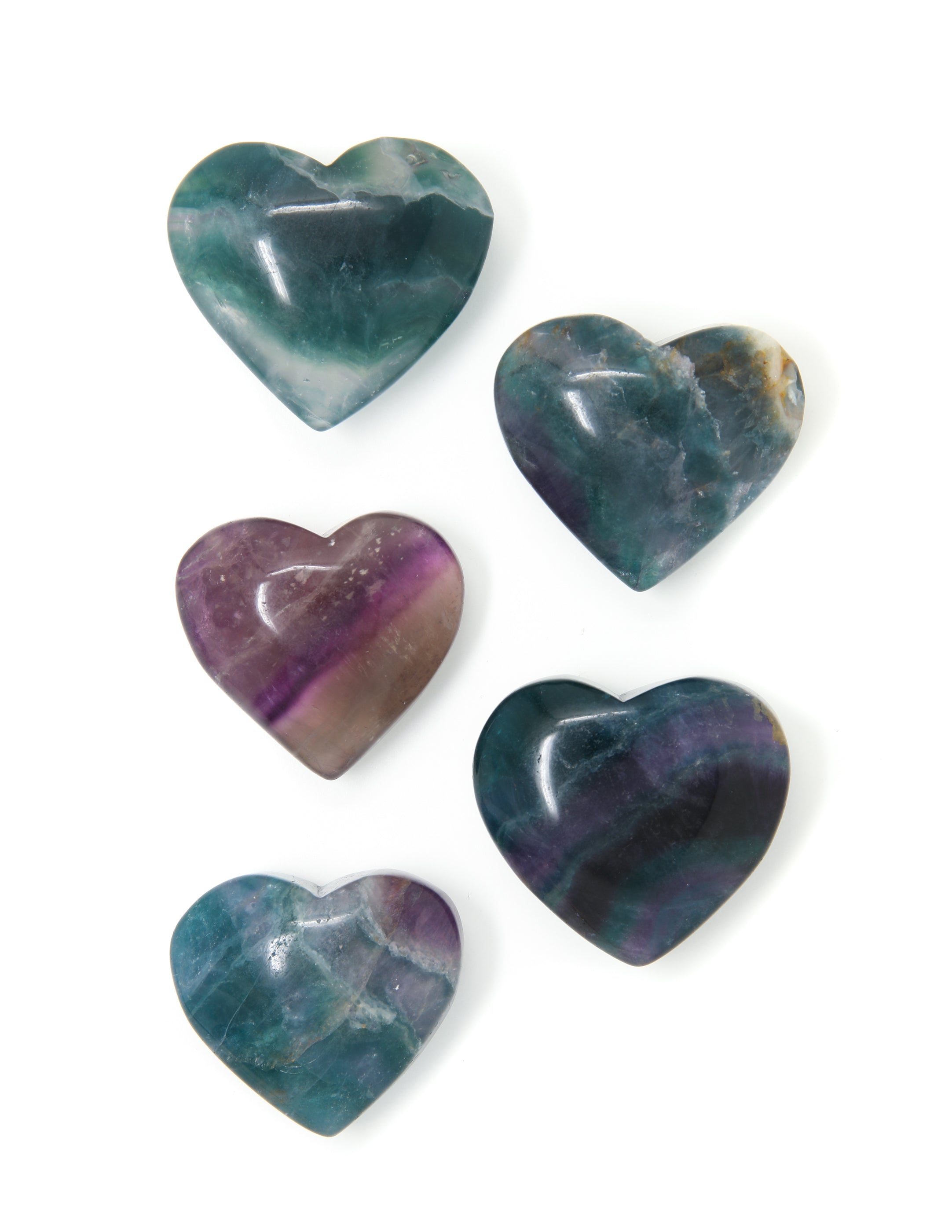 Rainbow Fluorite Heart Crystal