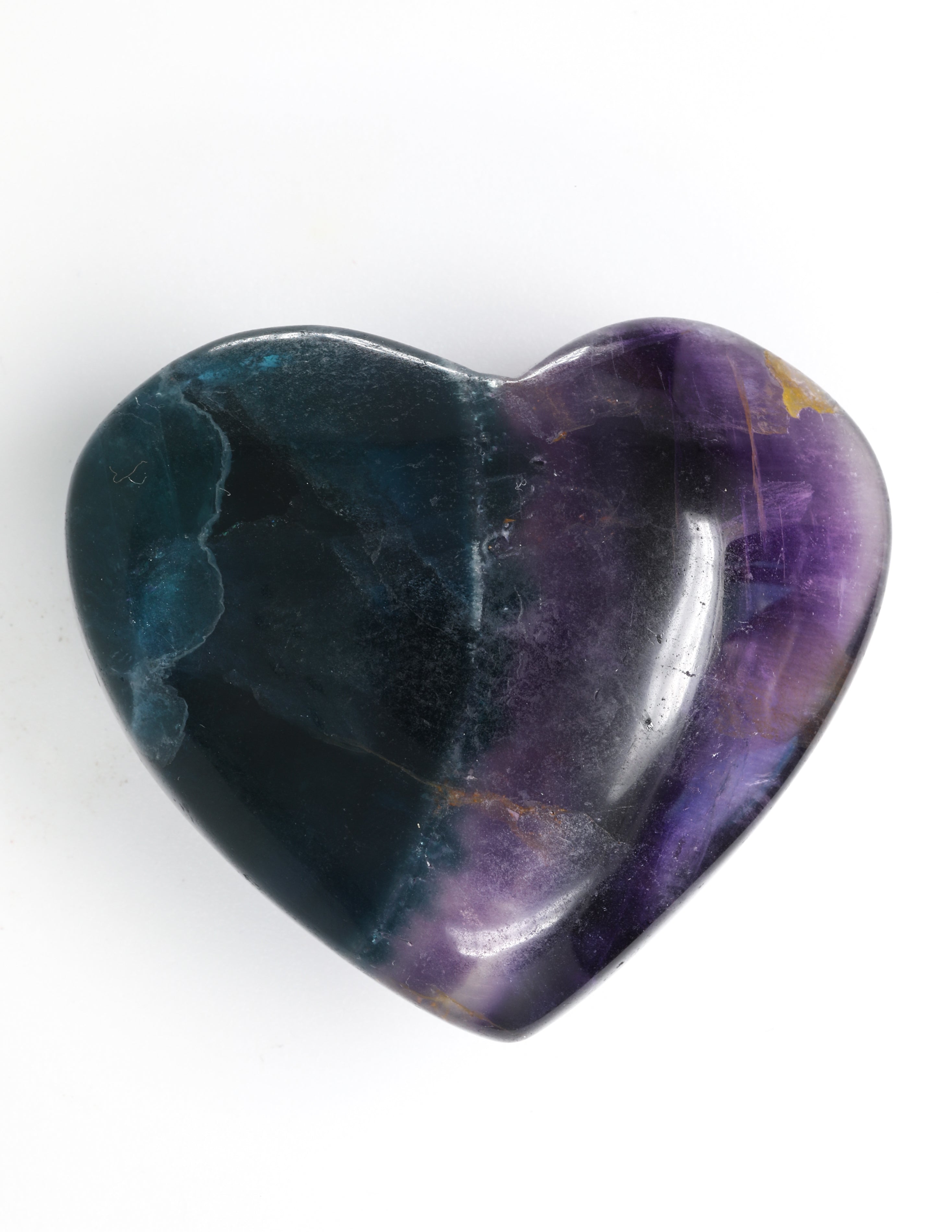 Rainbow Fluorite Heart-Shaped Crystal