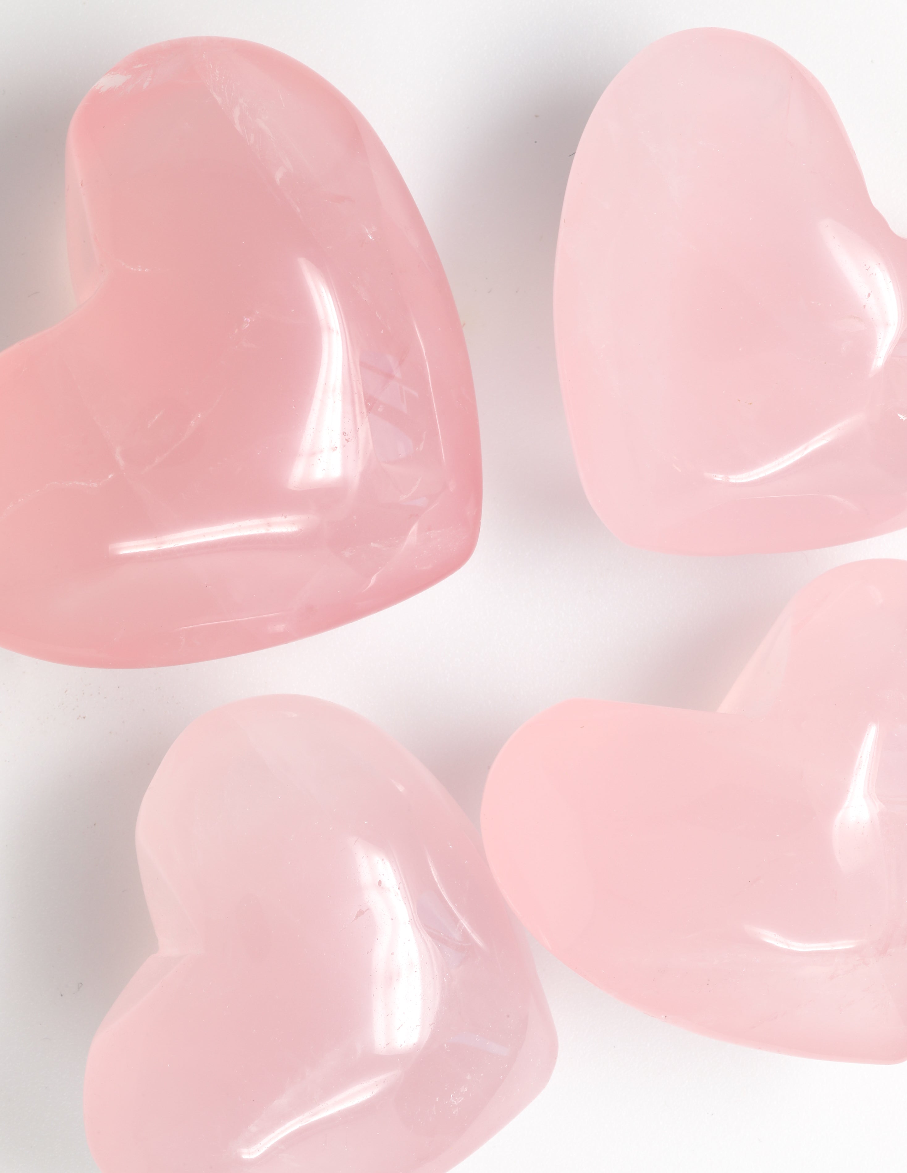 Rose Quartz Carved Heart Crystal
