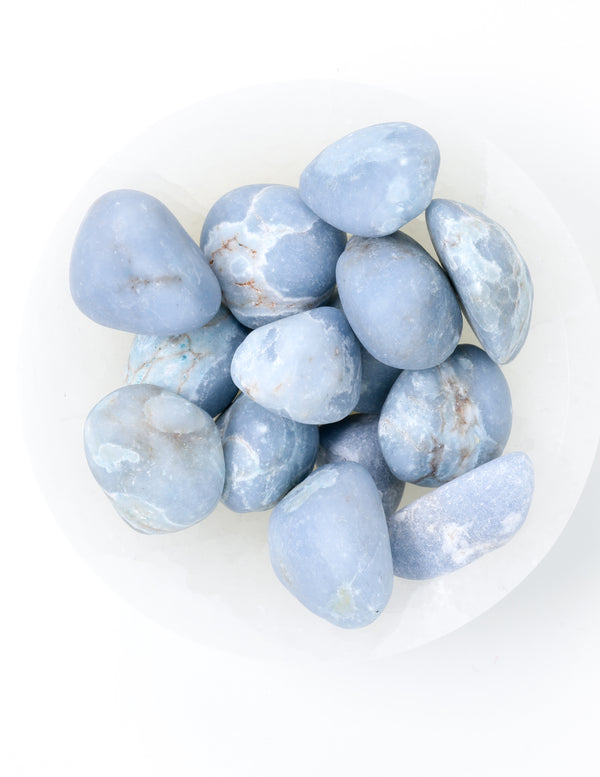 Blue Angelite Pocket Stone