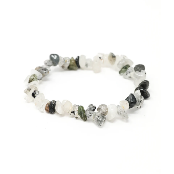Black Rutile Chip Bracelet