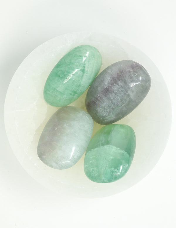 Green Fluorite Palm Stone