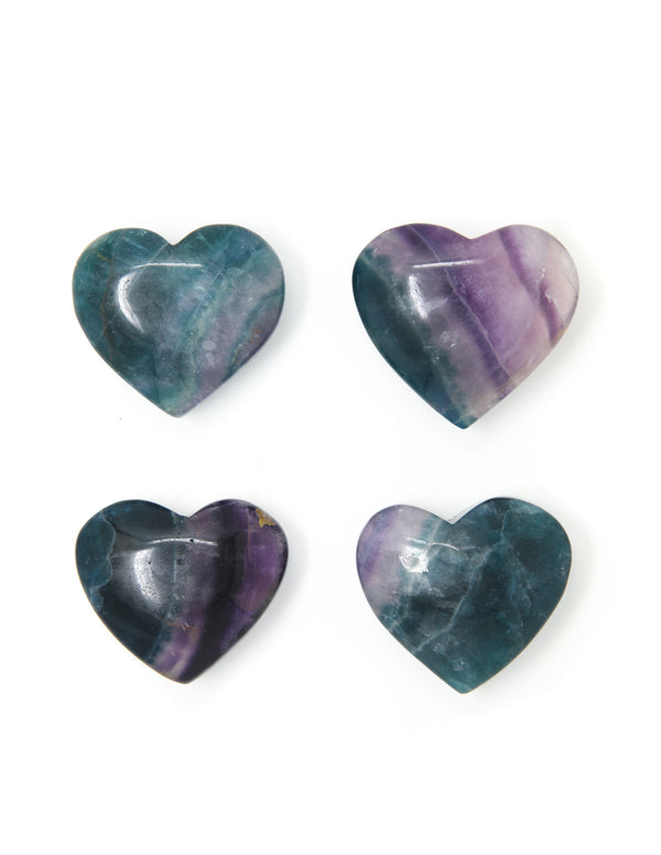 Rainbow Fluorite Heart-Shaped Crystal