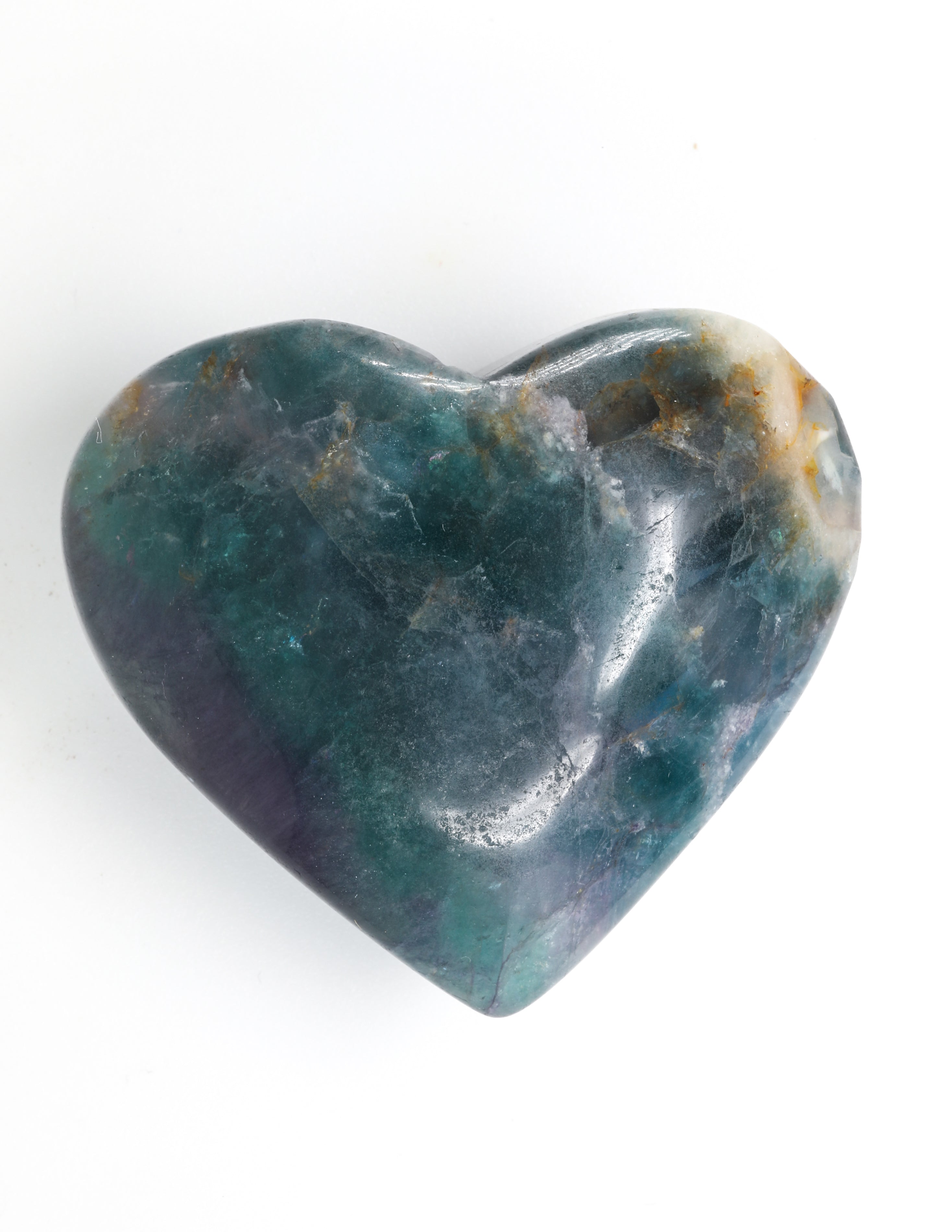 Rainbow Fluorite Heart Crystal