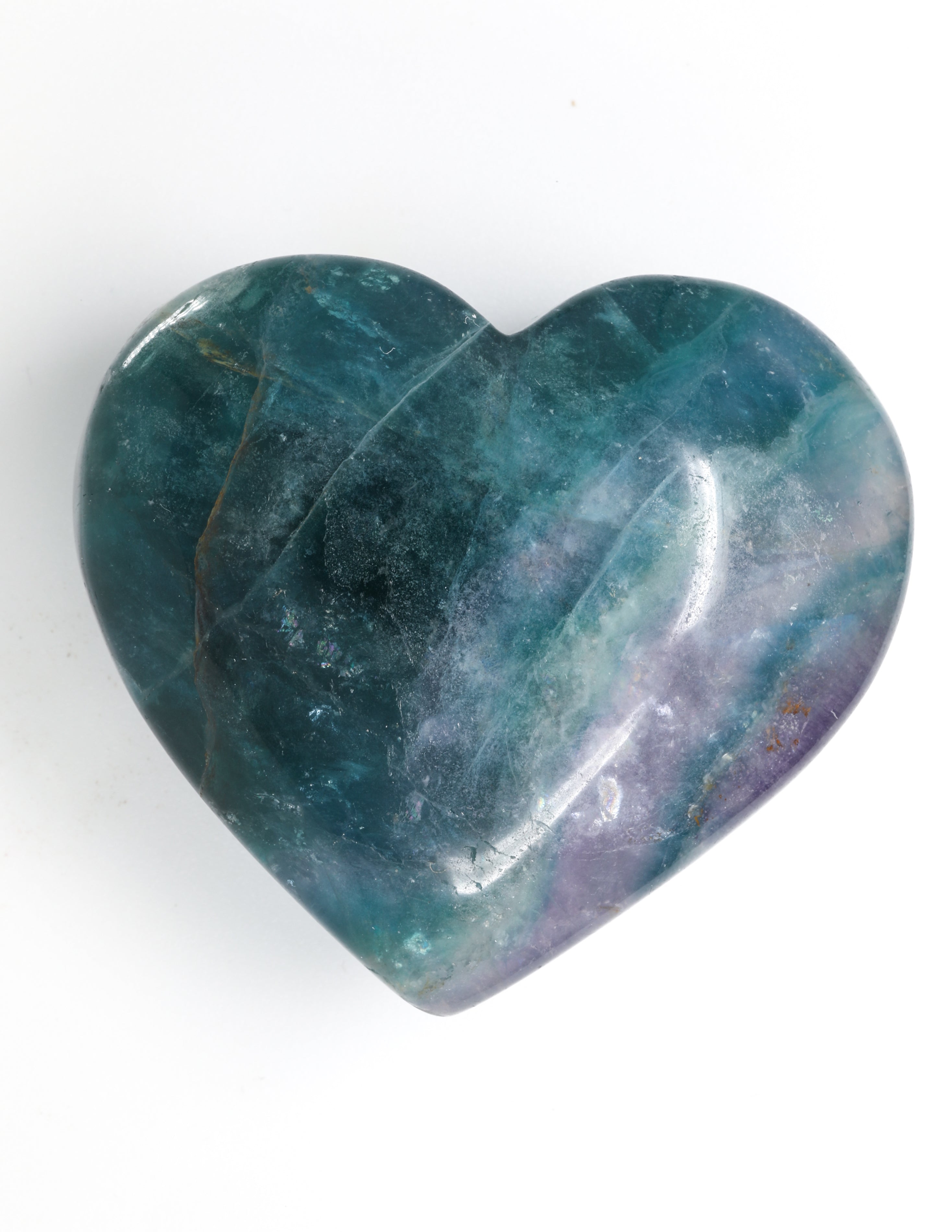 Rainbow Fluorite Heart-Shaped Crystal
