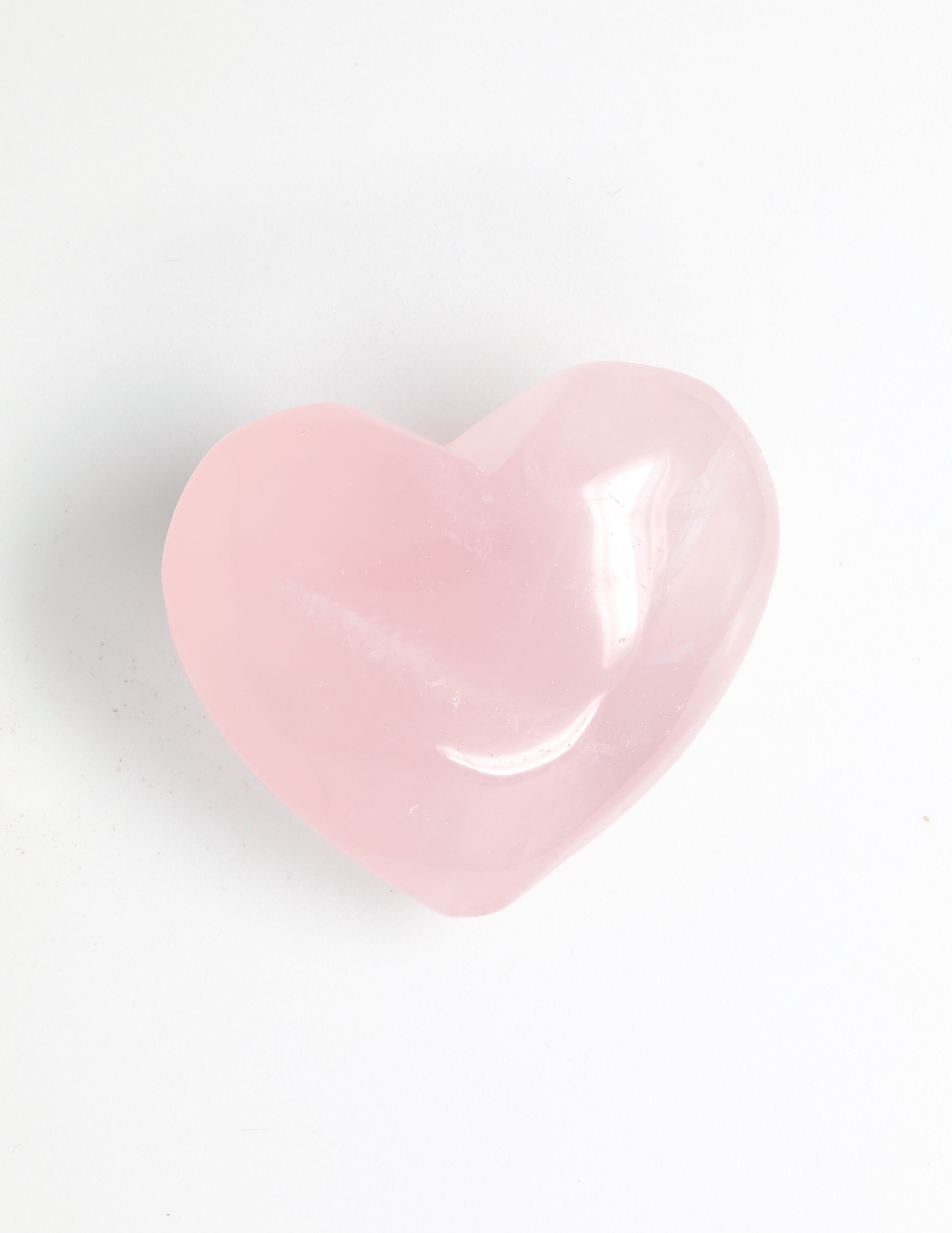 Rose Quartz Carved Heart Crystal