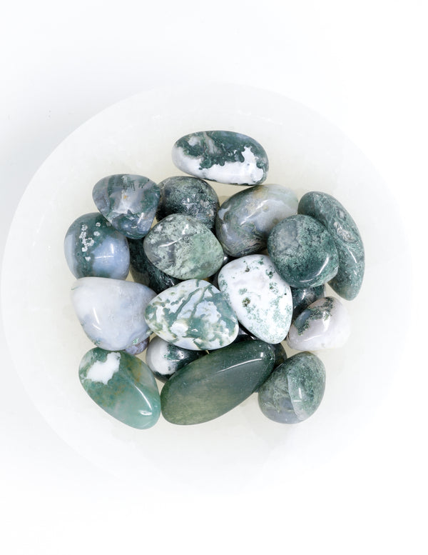 Moss Agate Pocket Stone
