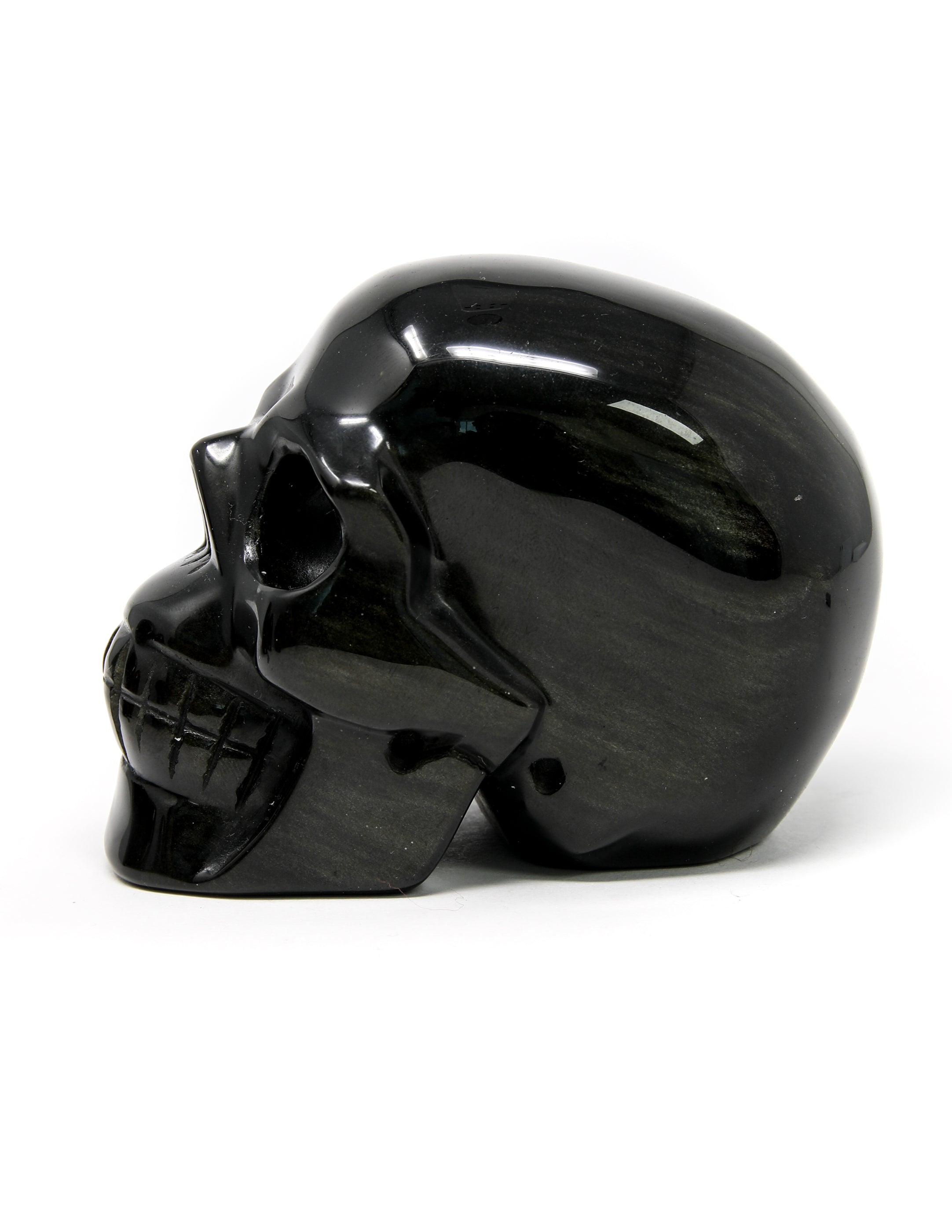 Gold Obsidian Skull Large