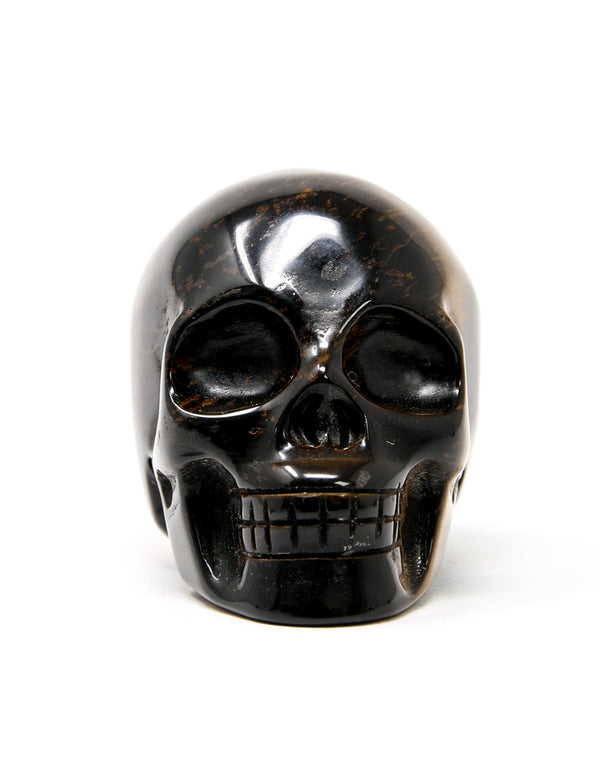 Golden Tiger's Eye Skull Medium