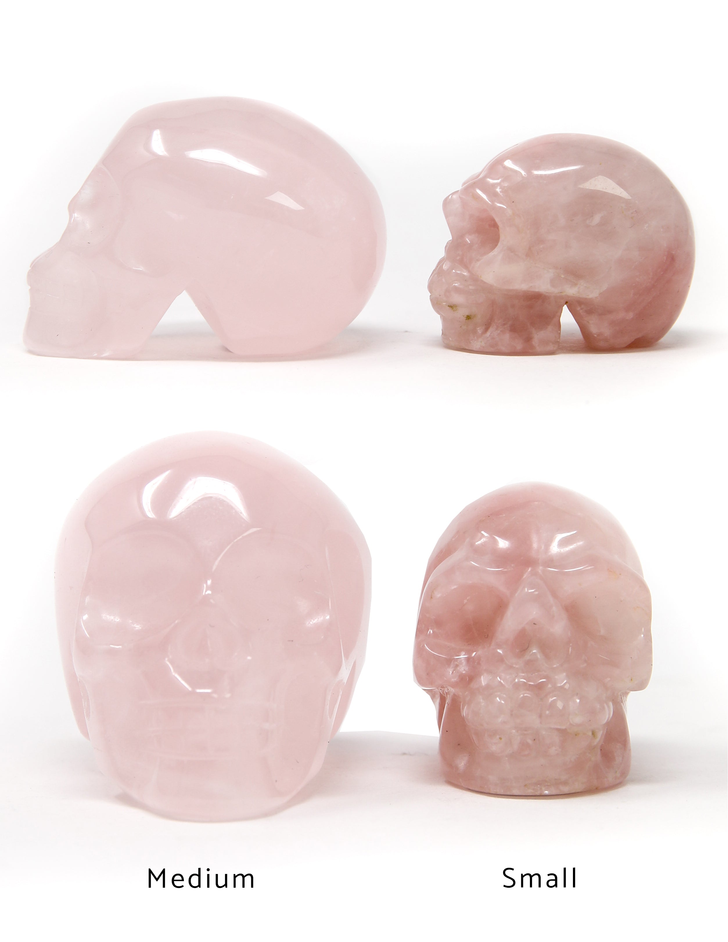 Rose Quartz Skull Small