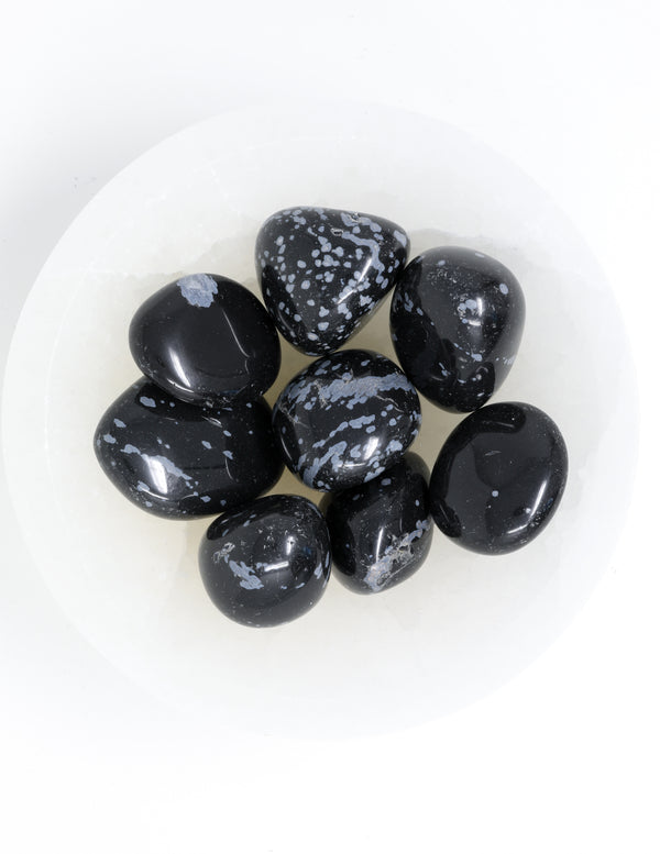 Snowflake Obsidian Pocket Stone