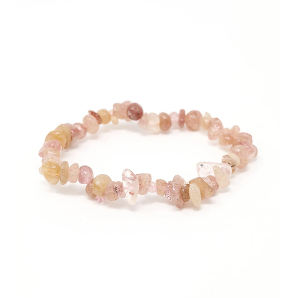 Strawberry Quartz Chip Bracelet