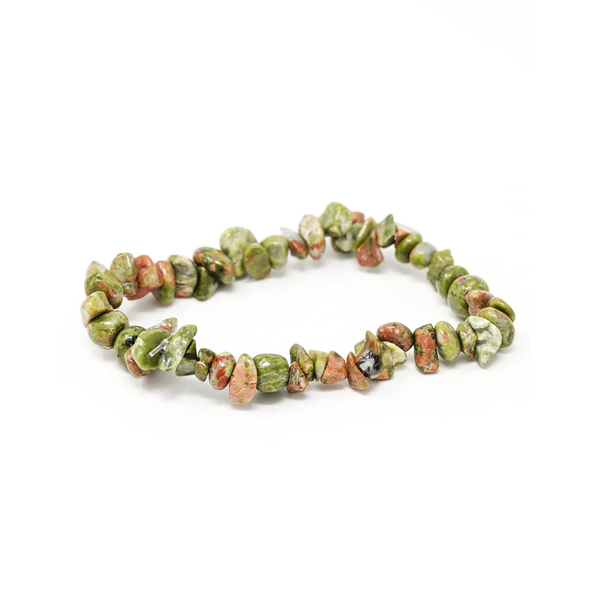 Unakite Chip Bracelet