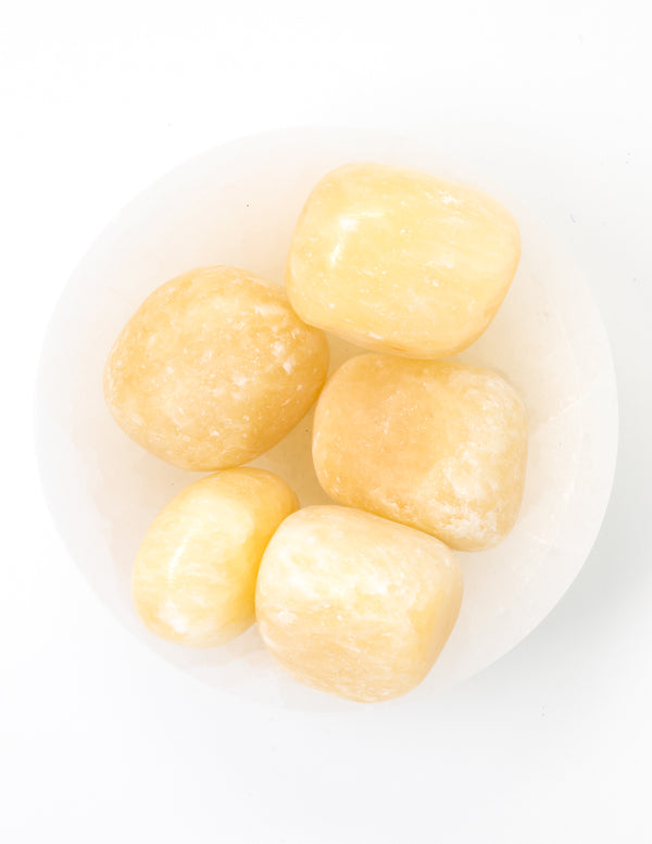 Yellow Calcite Pocket Stone