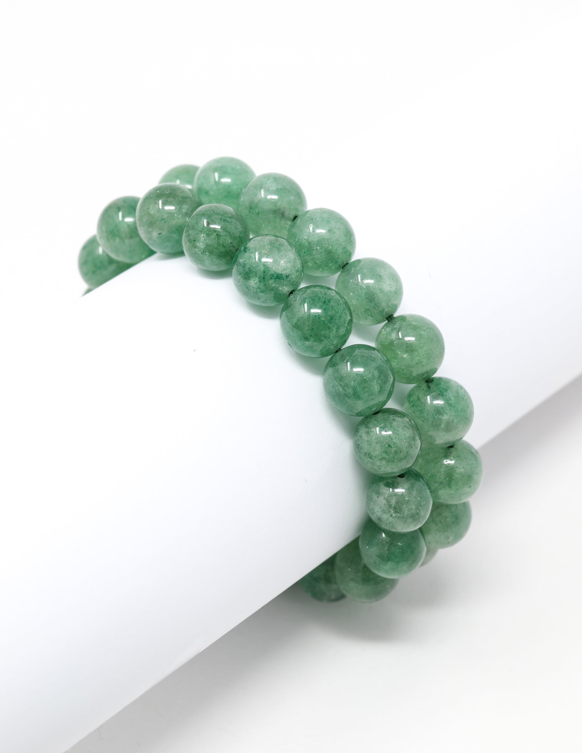 Green Strawberry Quartz Bracelet Calming Crystal