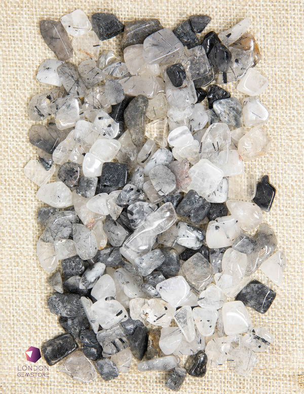 Black Rutile Root Chakra Crystal Gravel for Fish Tank Decor