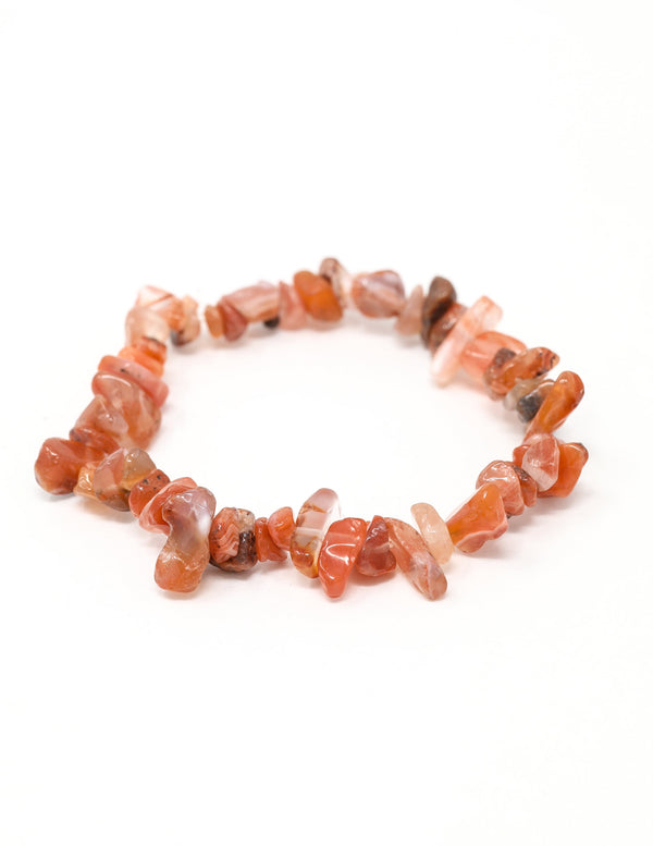 Carnelian Chip Bracelet