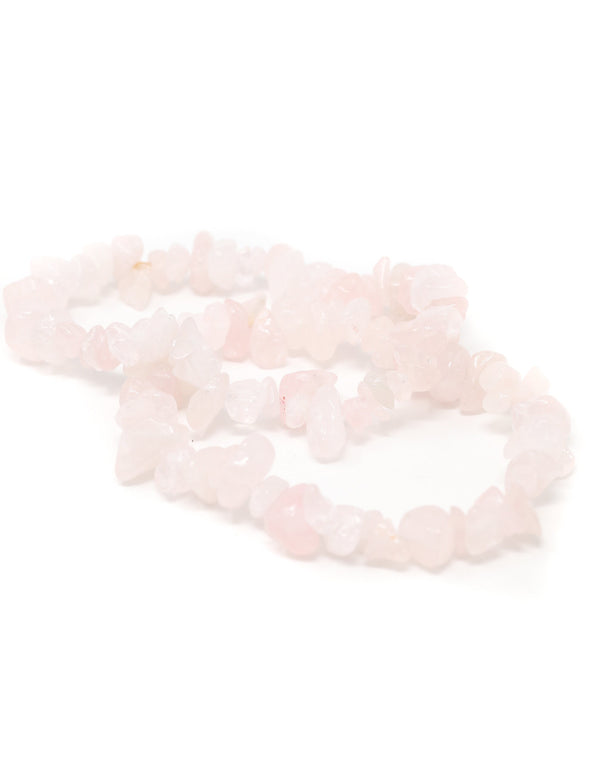 Rose Quartz Chip Bracelet