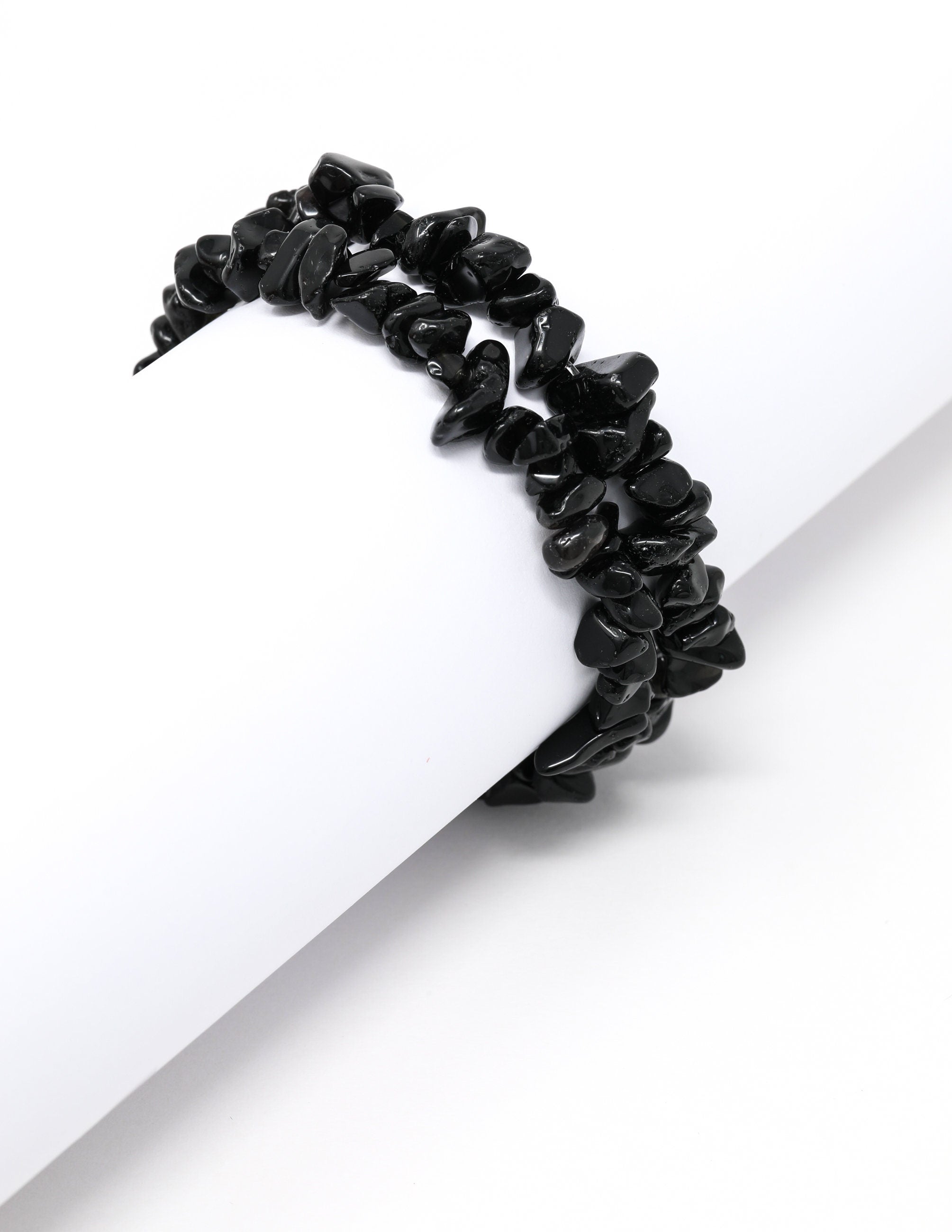 Black Obsidian Chip Bracelet